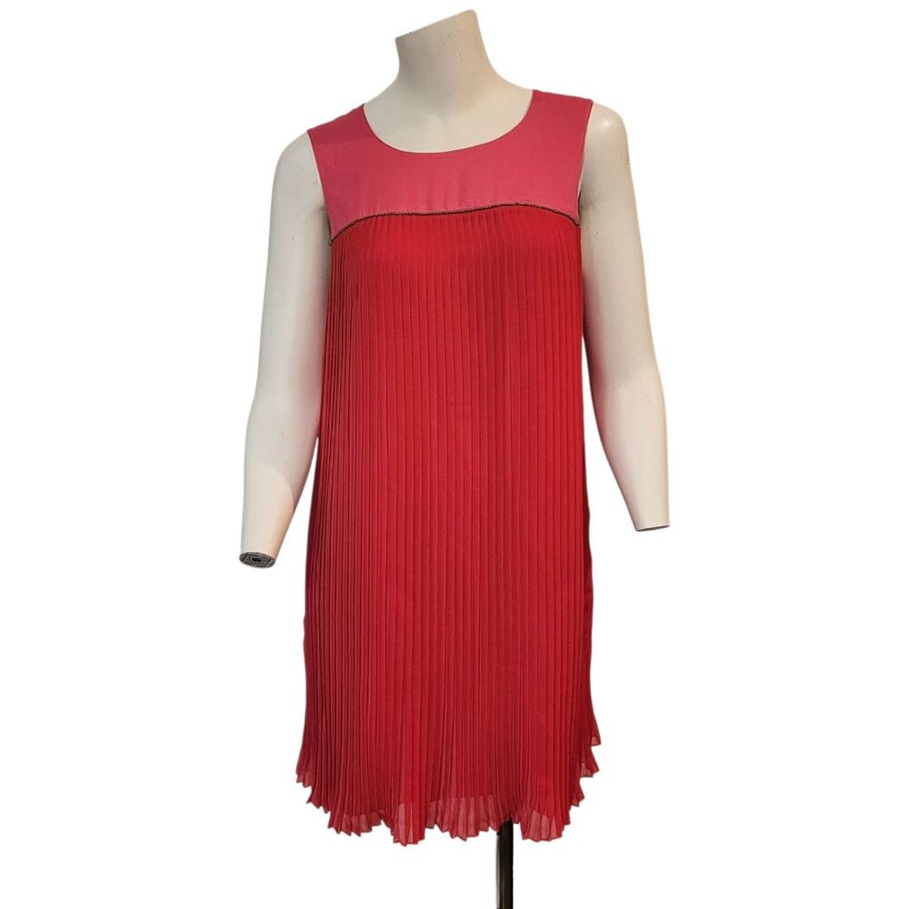 Juicy Couture Dress Black Label Size 2 Short Pleated Pink and Black Party Dress
